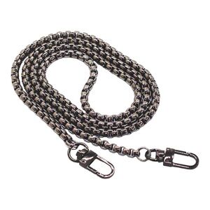 39.4” Stainless Boxchain Crossbody Purse Strap Replacement in Gunmetal